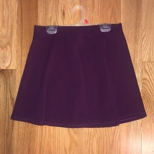 Burgundy skater skirt